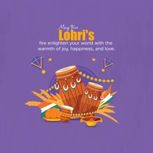 Happy Lohri hd images poster banner status and hd photos